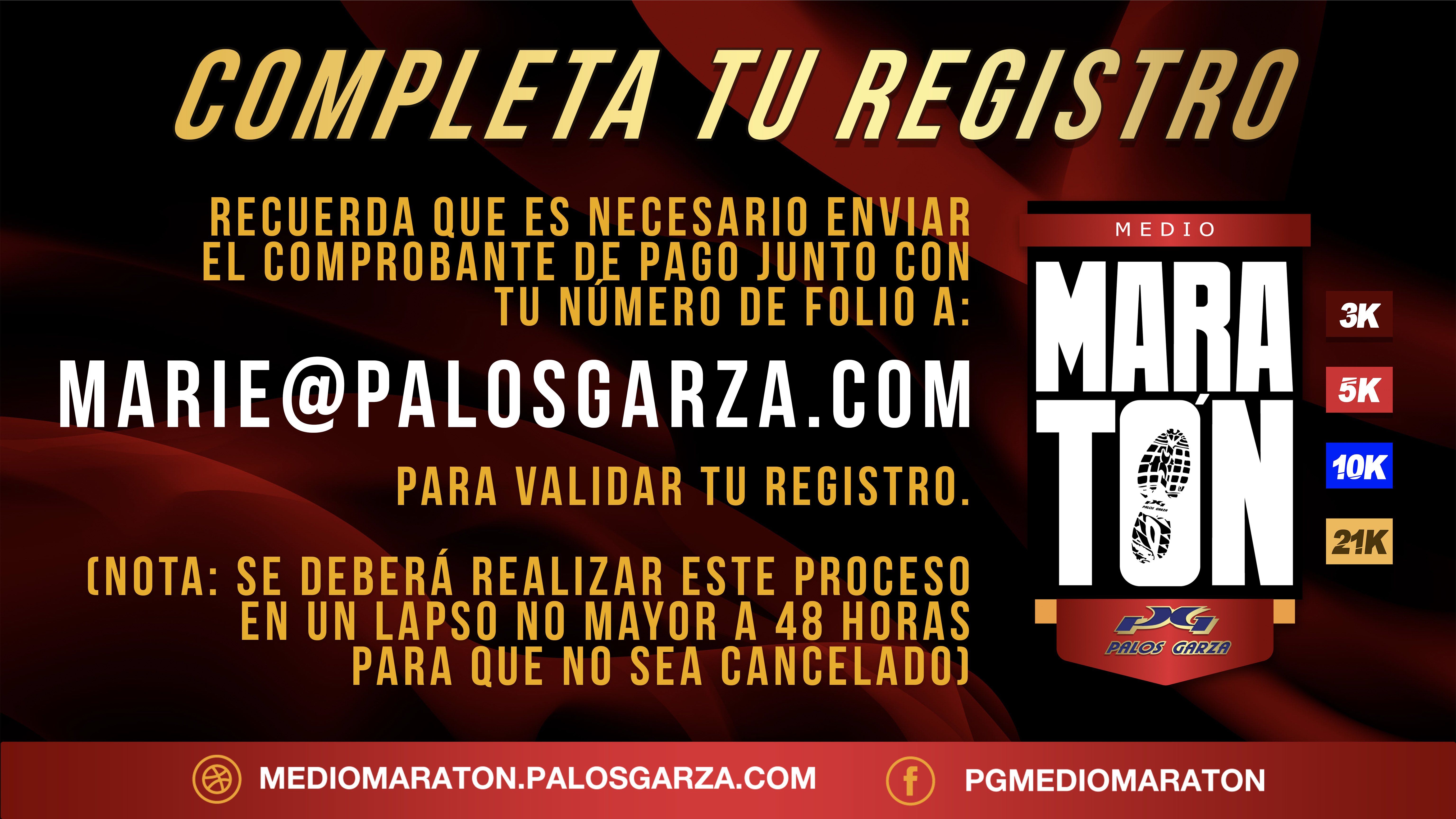 Aviso -medio maratón-completa tu registro 